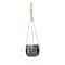 Hello Honey® 5" Blue Pattern Hanging Stoneware Planter with Jute Hanger